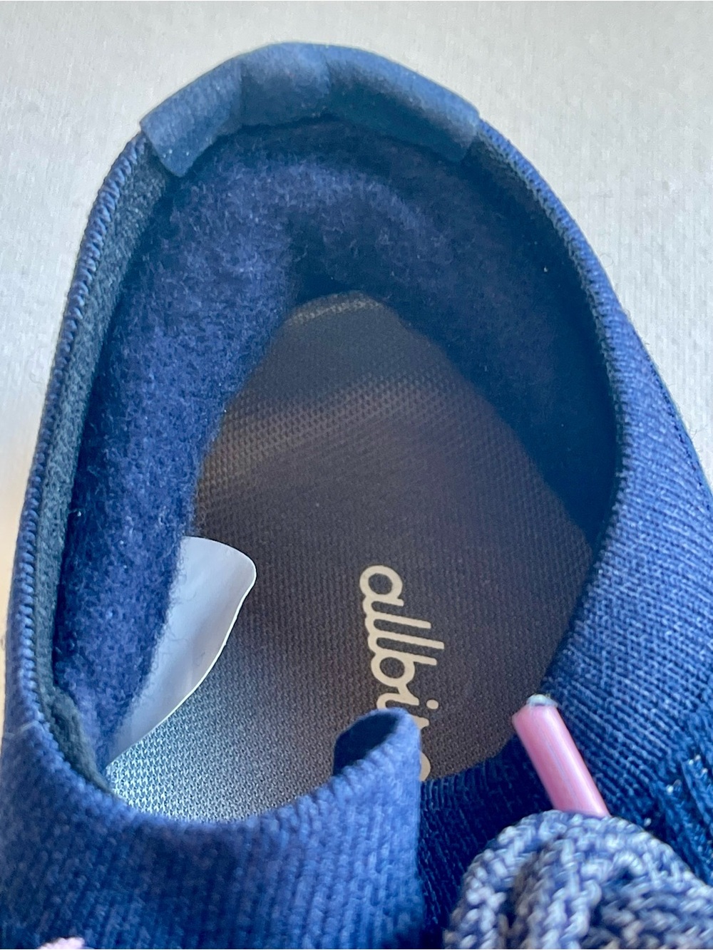 NEW ALLBIRDS TREE DASHER 2 RUNNING SHOE DEEP NAVY/BASIN PINK WOMENS SIZE 6.5 - Picture 7 of 12